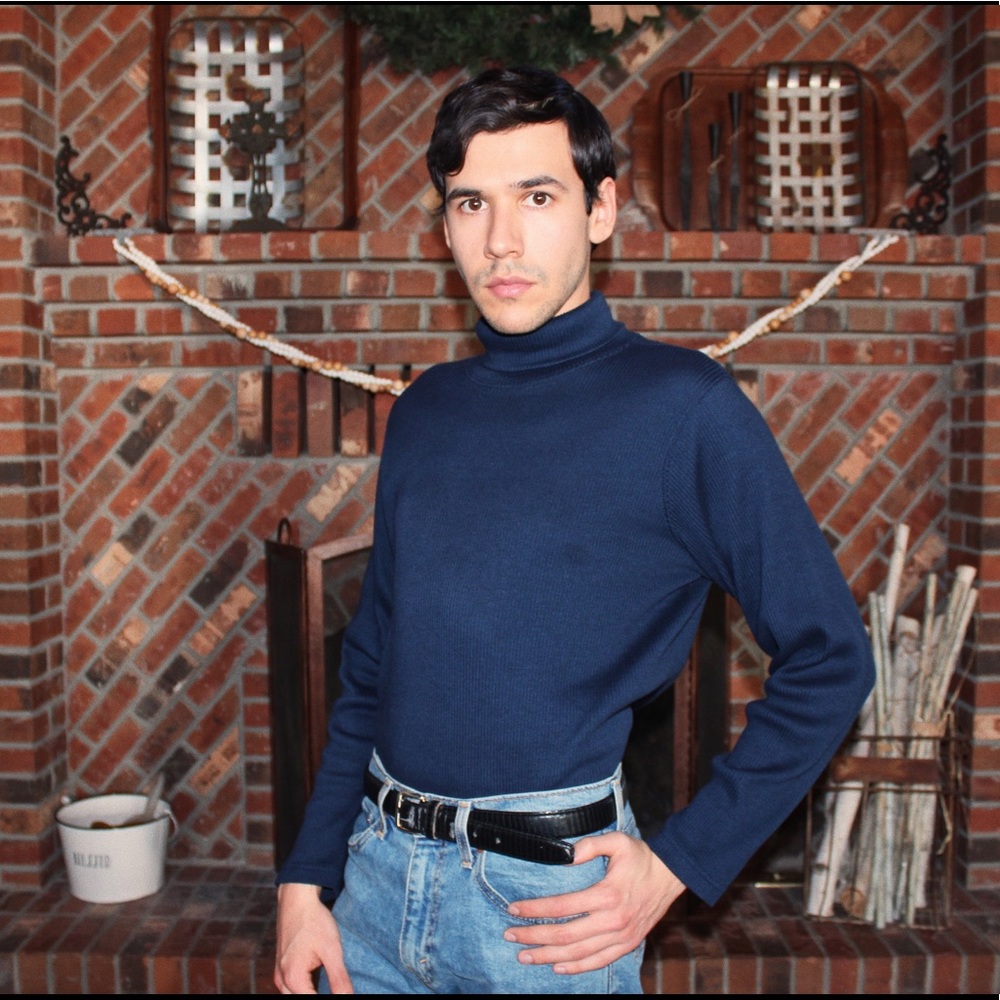 Vintage Ribbed Long Sleeve Turtleneck